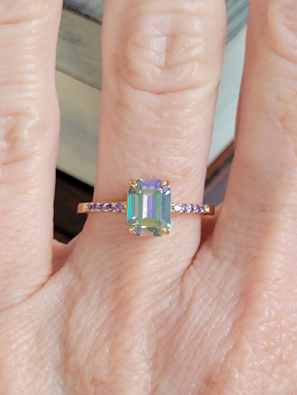 💍2 For $20 NWT Fragrant Jewels Mermaid Mystic Topaz Ring